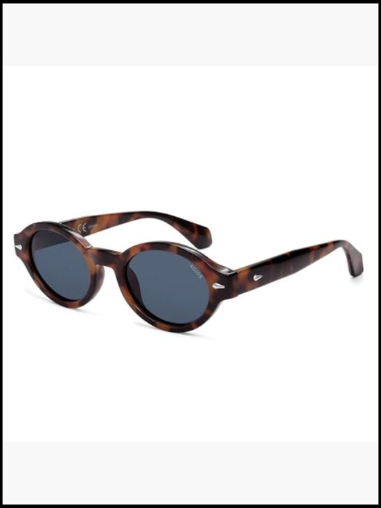 Retro Oval Polarized Sunglasses UV400 Protection Plastic Frame main image 7